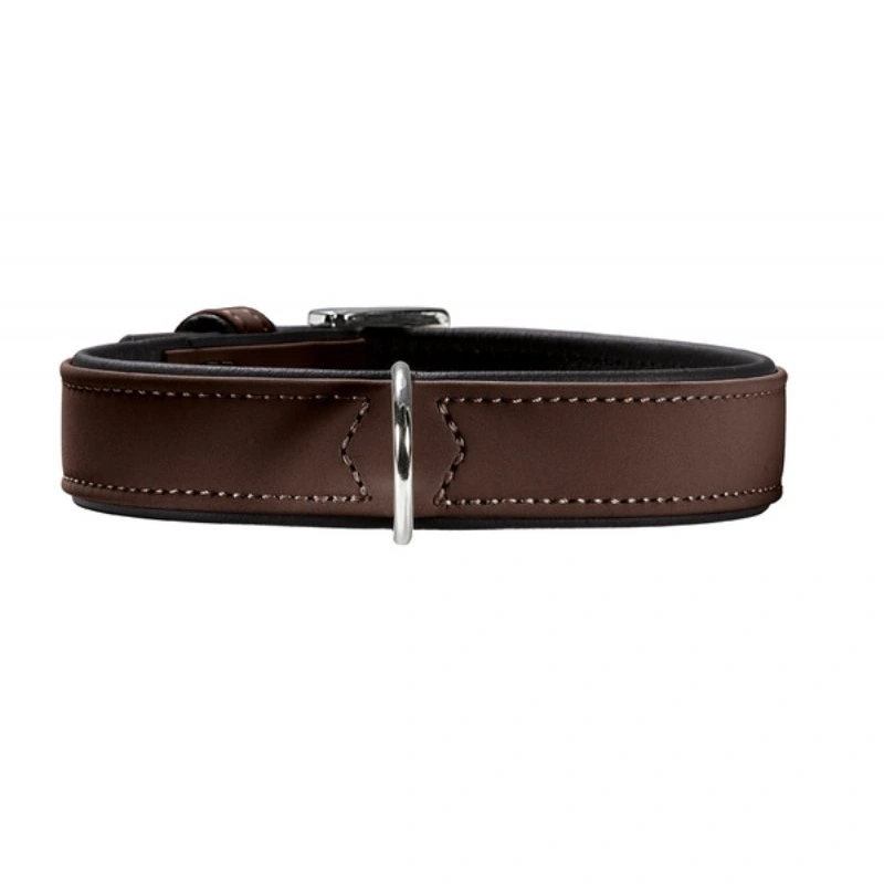 Hunter Softie hundehalsbånd brun 40 cm - 28-34 cm indstilling
